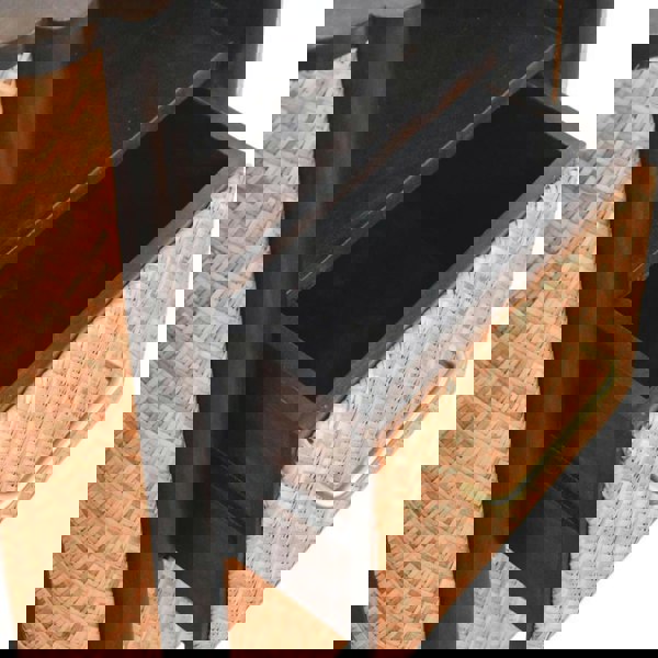 Artisan Furniture Solid Wood Rattan Curve Edge Nightstand