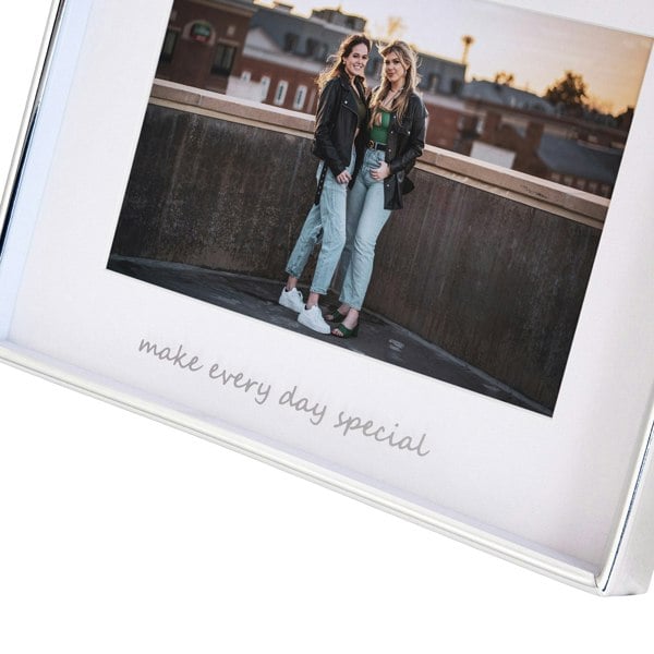 Contemporary Silver Plated Friends 4x6 Picture Frame for Wall or Table Image 5