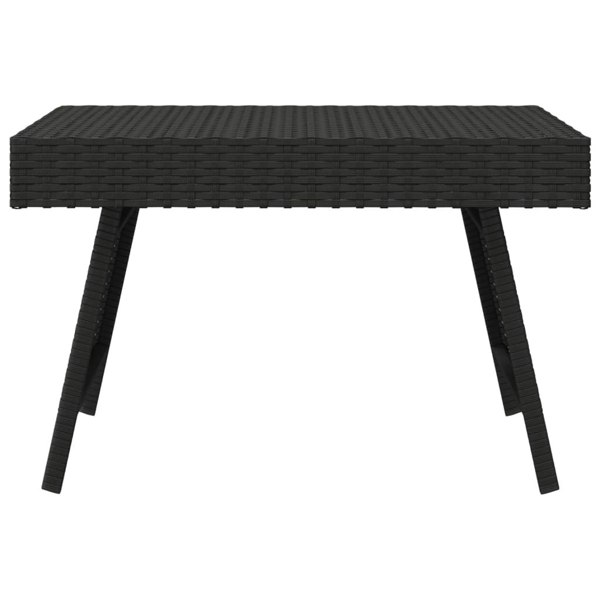 Berkfield Foldable Side Table Black 60x40x38 cm Poly Rattan