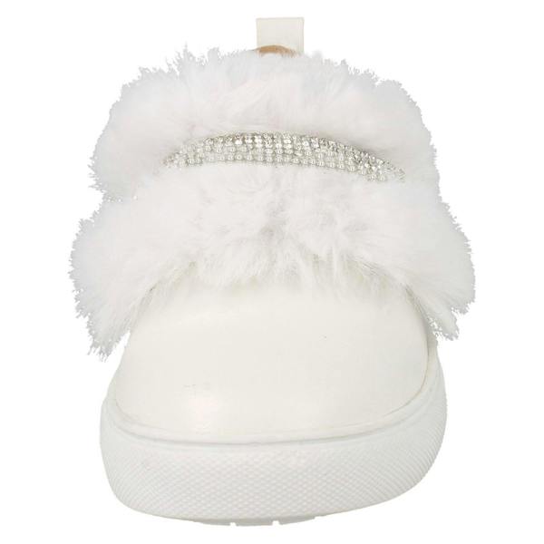 Spot On Girls Spot On Diamante Strap Fur Trim Shoes