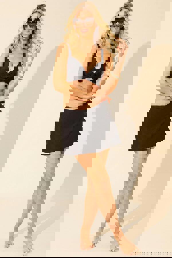 Black Knot Front Bikini Top and Bottoms