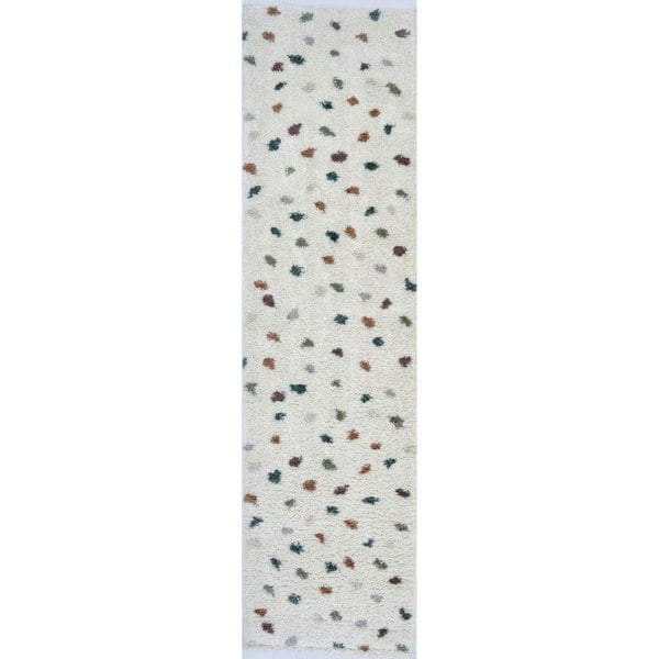 Moodi Shaggy Multicolour Rug, Dots design, Soft & durable | THE RUGS