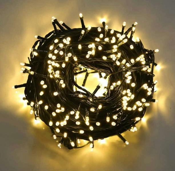 Warm White LED Multifunction Timer Outdoor String Fairy Lights in Sizes 10m to 200m image 1