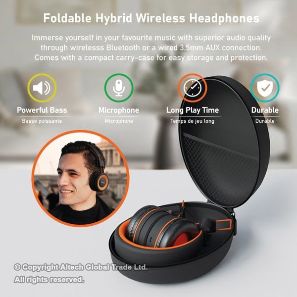GadJet Foldable Hybrid Wireless Headphones