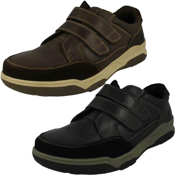 Hush Puppies Mens Hush Puppies Cushioned Insole Hook & Loop Shoes Fabian Double Strap