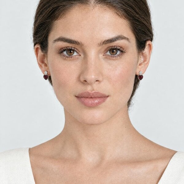 Cachet London Posy Simple Silver Siam Earrings