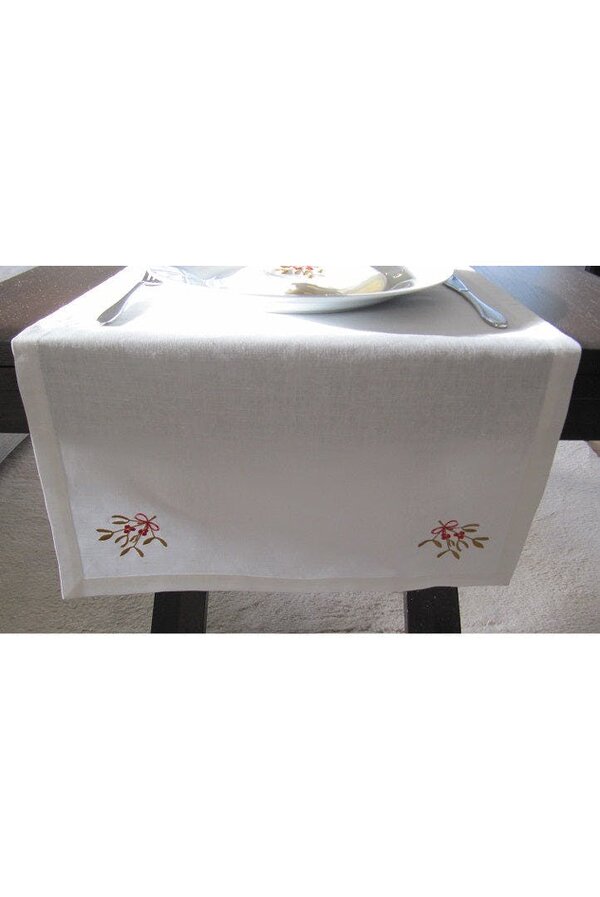 Linen Table Runner – Mistletoe