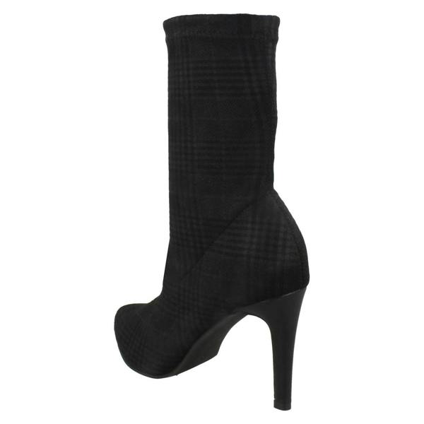 Spot On Ladies Spot On High Stiletto Heel Ankle Boots F50924
