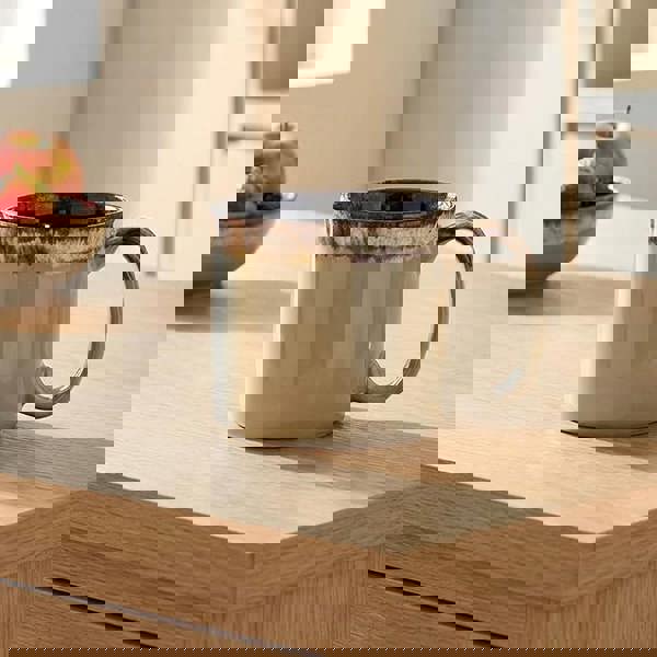 Upper Street Scandi Home Set of 2 560ml Sage Green Reactive Glaze Ceramic Titan Mugs