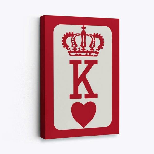 Artze Wall Art King of Hearts Canvas Art Print