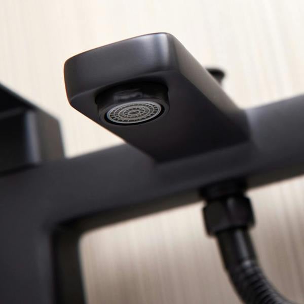 Flode Glan | Bath Shower Mixer | Including Handset and Holder | Matt Black
