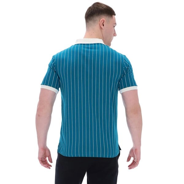 Fila BB1 Classic Striped Polo Shirt Deep Lagoon/Gardenia/Black