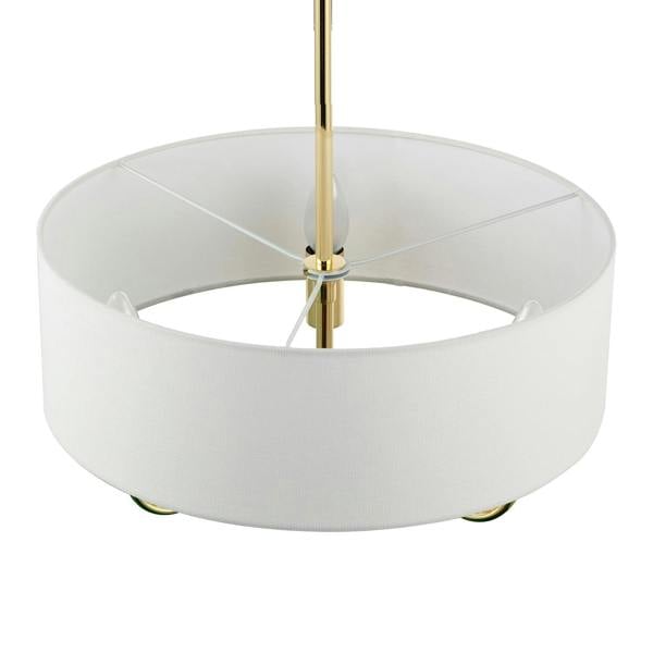 Chic Chandelier Semi Flush Ceiling Light in Polished Gold with Shade Image 4