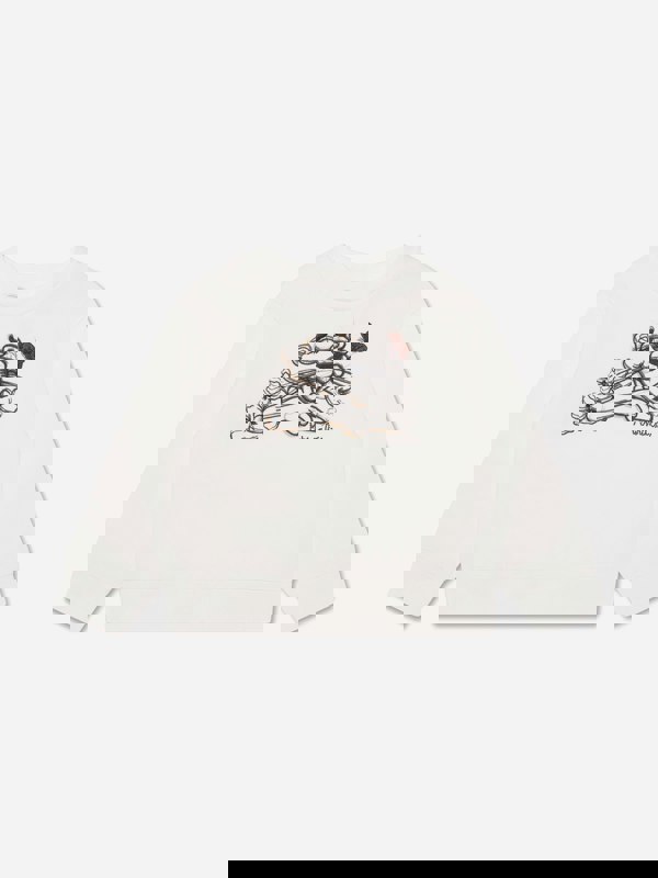 Monnalisa Girls Pink Panther Sweatshirt in Ivory