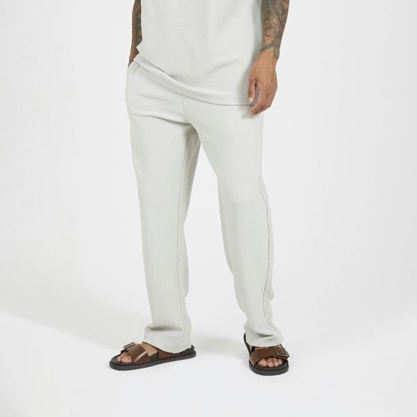 Brave Soul Taupe Straight Leg Joggers - Taupe Image 1