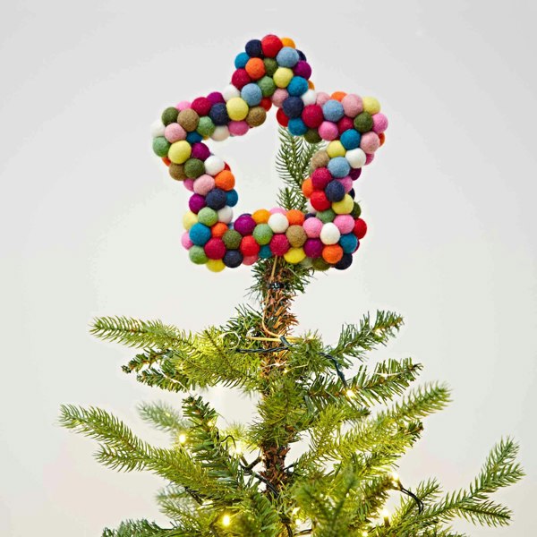 Paper High Felt Multicoloured Star Tree Topper