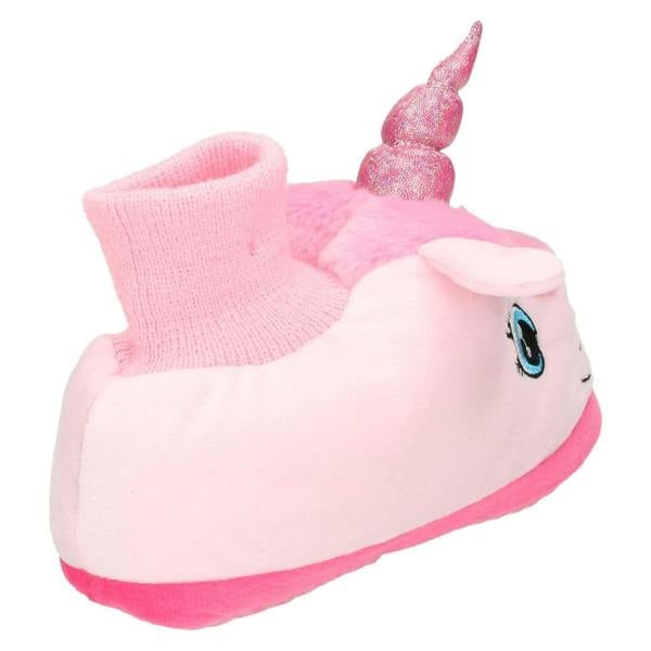 Spot On Girls Junior Spot On Flat Unicorn Bootee Sock Slippers