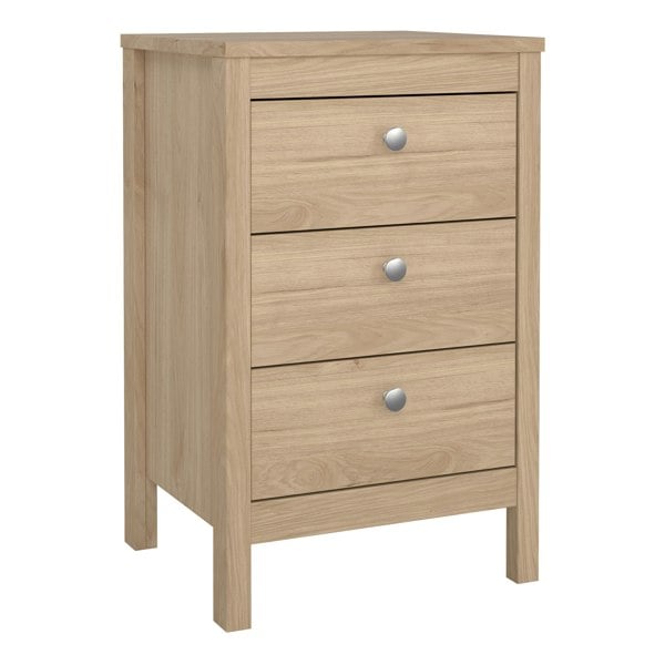 Furniture To Go Madrid Bedside Table 3 Drawers in Jackson Hickory Oak