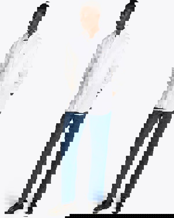 Tommy Hilfiger Pigment Dyed Solid Mens Shirt - Optic White