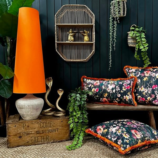 Love Frankie Oversized Cone Lampshades in Pumpkin Cotton