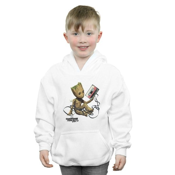 Marvel Boys Guardians Of The Galaxy Groot Tape Hoodie - White