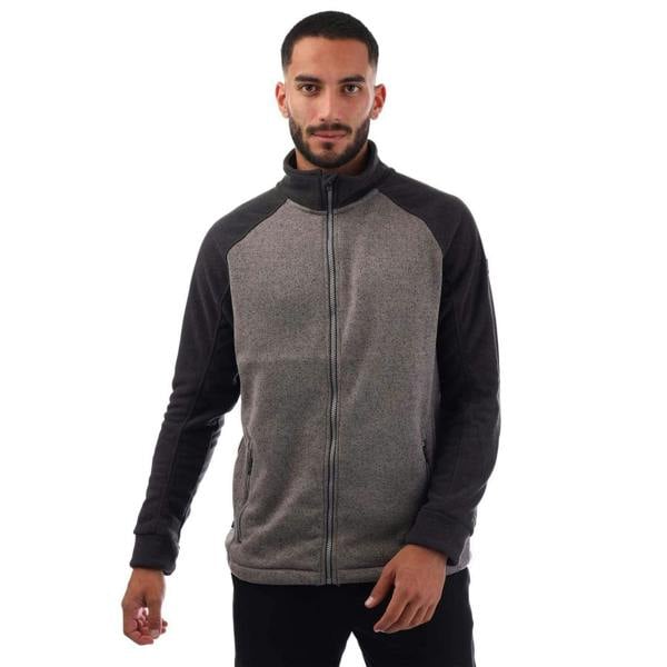 Trespass Mens Contrast Sleeves Fleece Jacket - Grey - 