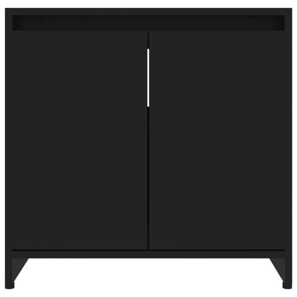 Berkfield Bathroom Cabinet Black 60x33x61 cm Engineered Wood