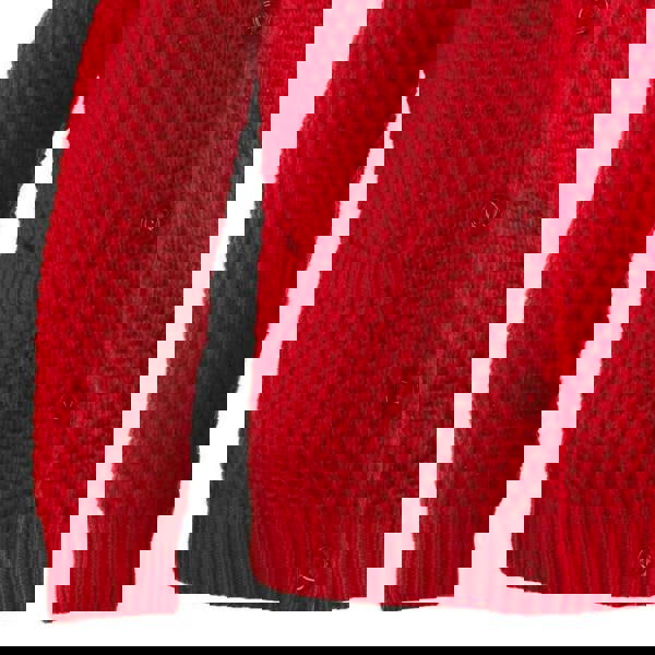 Rachel Riley Red Moss Stitch Cardigan