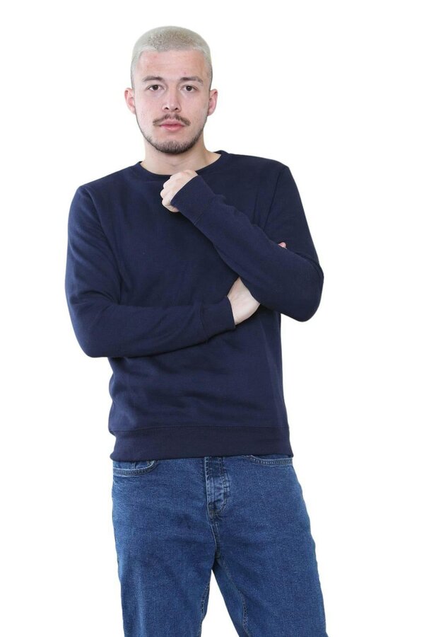 Elaina Fashion Men's Classic Navy Sweatshirt - Casual Comfort and Stylish Fit