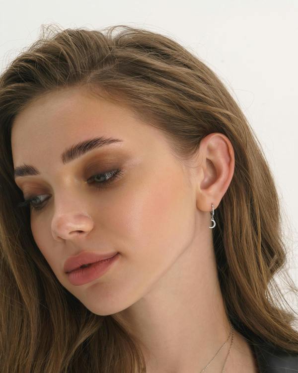 Sterling Silver Star and Crescent Moon Earrings - Earrings - Elk & Bloom