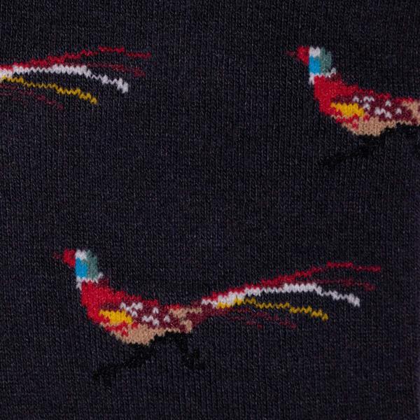 SWOLE PANDA 4-Pack Bundle Foxes & Pheasants Bamboo Socks, Green/Navy