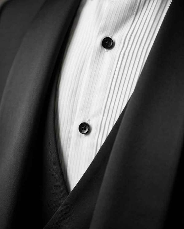 Classic Black Shawl Collar Tuxedo with Double-Breasted Vest