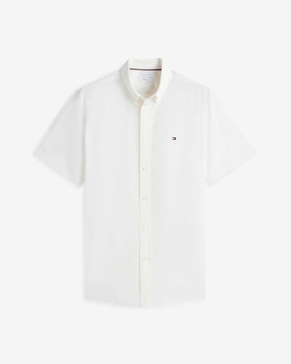 Tommy Hilfiger GMD Poplin Mens Short Sleeve Shirt - White