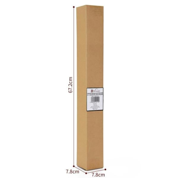 Dyzi 60 x 90cm Magnetic Whiteboard with 4 Dry Erase Pens and Eraser