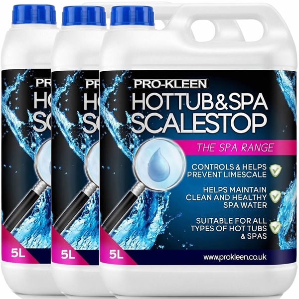 ProKleen 15L of Pro-Kleen ScaleStop Hot Tub & Spa Descaler - Limescale Removal & Prevention Inhibitor