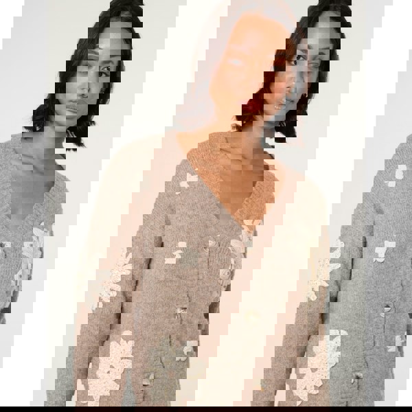 Blue Vanilla Crochet Embellished Floral Cardigan