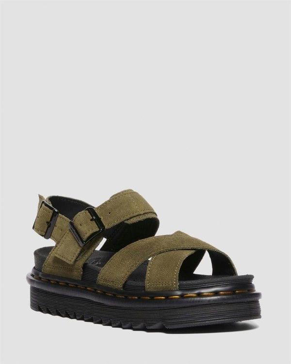 Dr. Martens Voss II Bronx Women's Olive Sandals