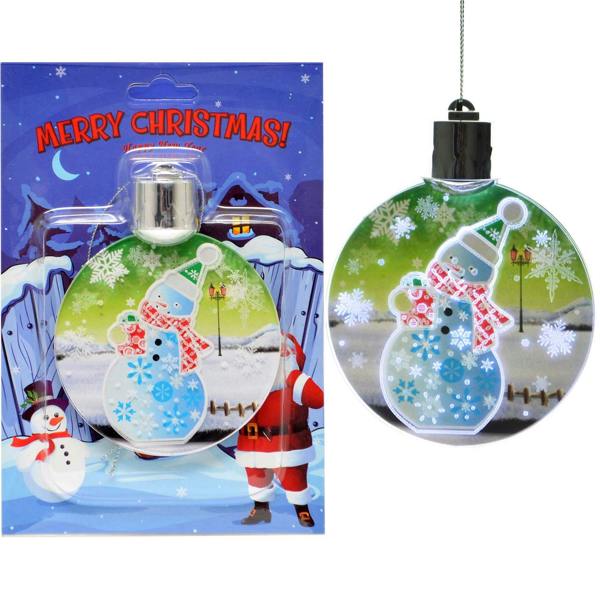 9cm 3D Snowman LED Christmas Tree Hanging Decoration Ornament, Acrylic, Battery Included image 5