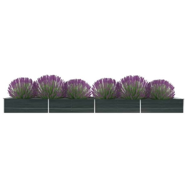 Berkfield Garden Raised Bed Galvanised Steel 600x80x45 cm Anthracite