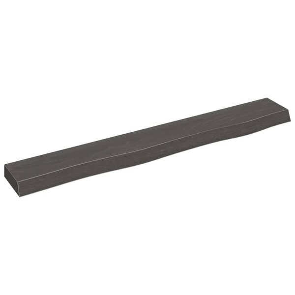 Berkfield Wall Shelf Dark Grey 80x10x4 cm Treated Solid Wood Oak