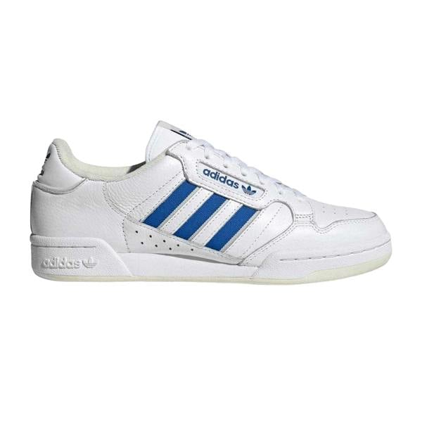 Adidas Mens Originals Continental 80 Stripes Leather Trainers - White - 