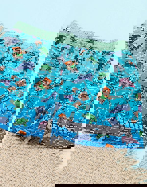 Minecraft Boys Blue Creeper Swim Shorts