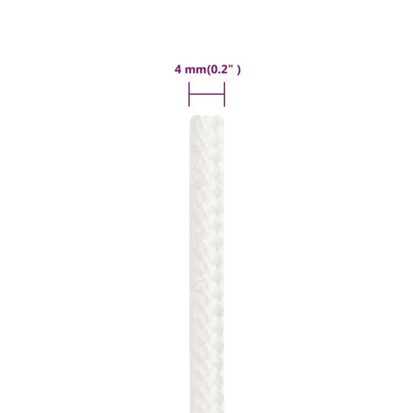 Berkfield Boat Rope Full White 4 mm 25 m Polypropylene