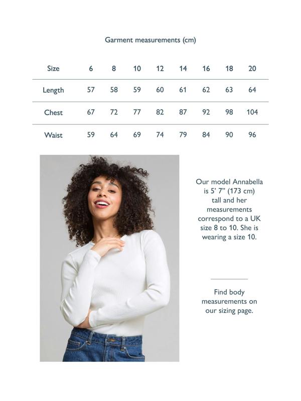 Kite Womens Organic Portesham Ribbed Jersey T-Shirt Off-White