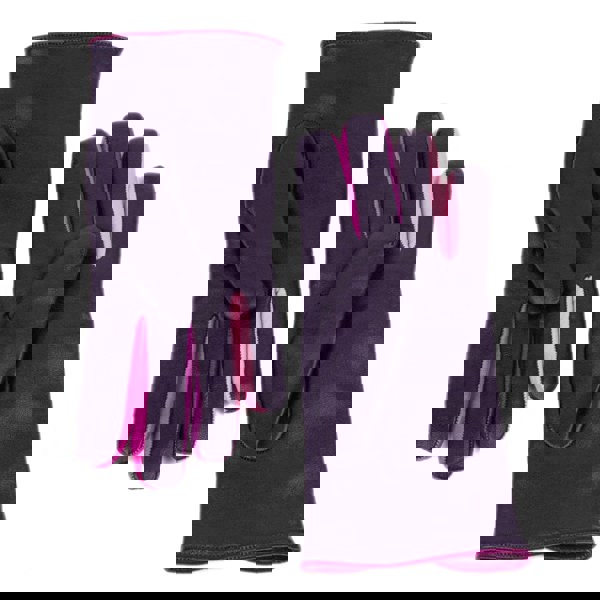 Embassy London Toasty - Purple - Women's quality purple Italian leather gloves wool lined