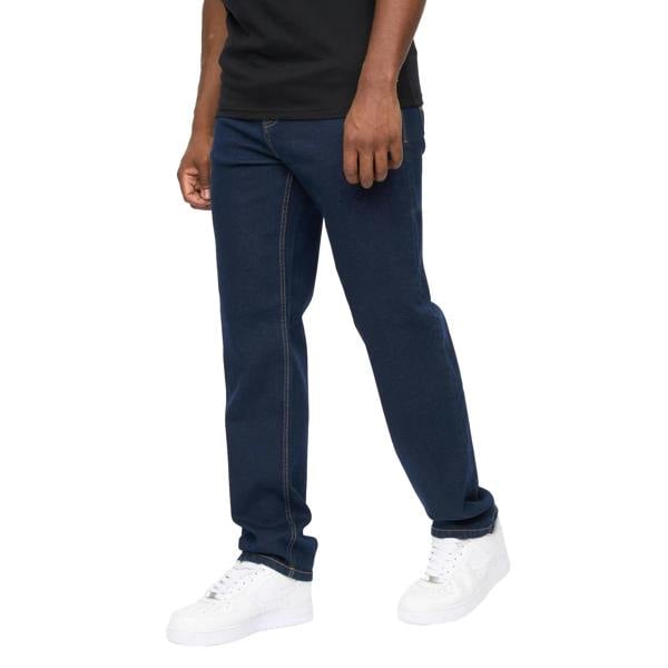 Crosshatch Mens Detendu Relaxed Fit Jeans - Raw Wash