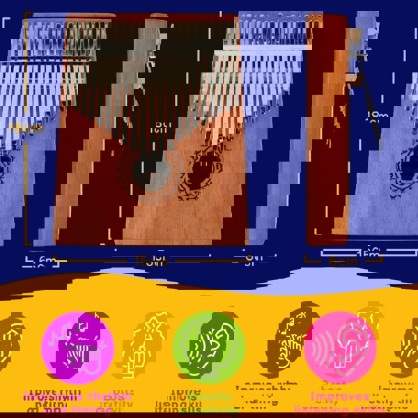 A-Star 21 Key Kalimba Thumb Piano - Natural
