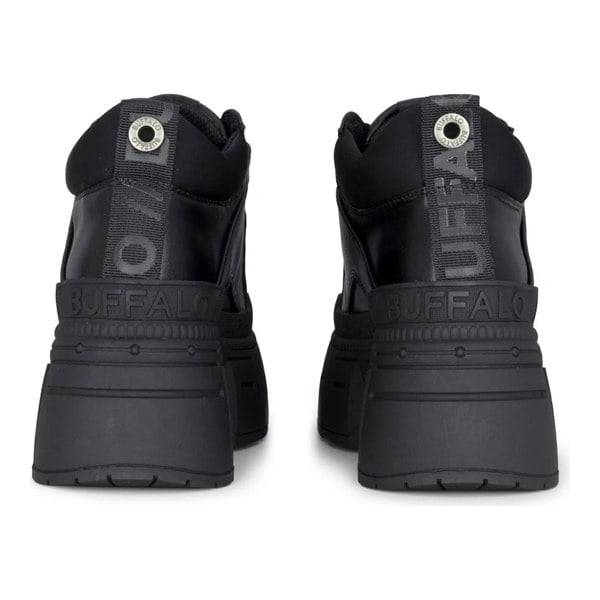 Buffalo GOSPHER HIKE LO - Women’s Black Platform Chunky Ankle Boots