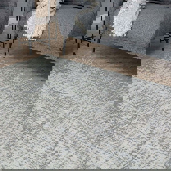 Machine Washable Flatweave Rug in Grey