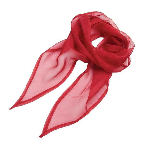 Premier Unisex Adult Colours Chiffon Scarf - Red